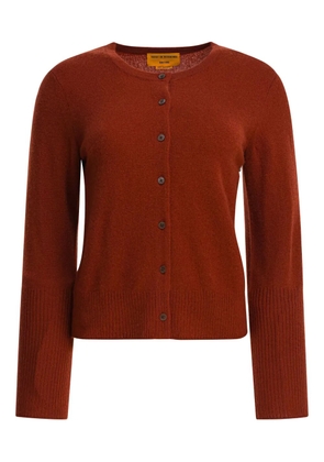 Guest In Residence button-front ribbed cardigan - Red