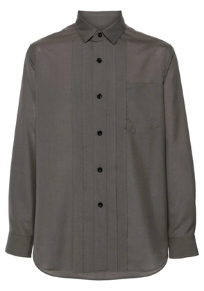 sacai pleated button-up shirt - Grey