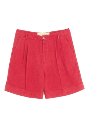 Valentino Garavani cuffed linen Bermuda shorts - Red