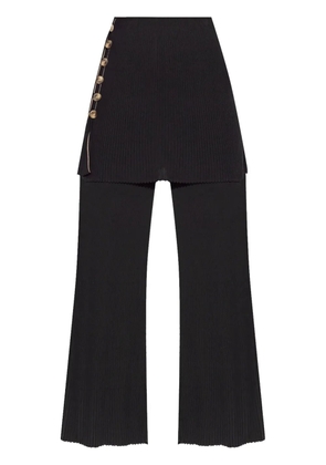 By Malene Birger Bolone skirted wide-leg trousers - Black