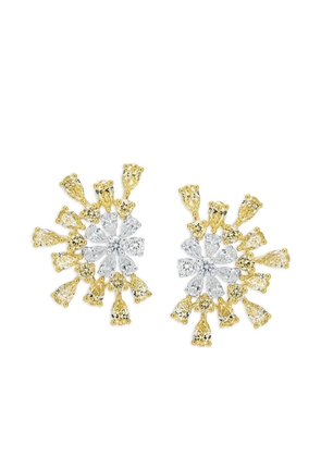 Azzaro 18K yellow gold Flower diamond earrings