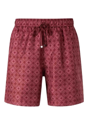 AMIRI floral-pattern drawstring shorts - Red