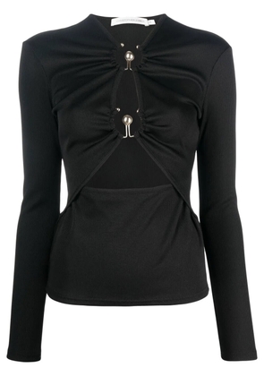 Christopher Esber cut-out detail long-sleeve top - Black
