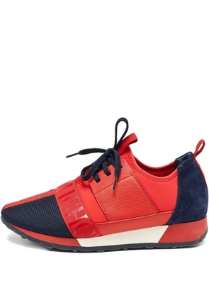 Carolina Herrera Vintage leather suede sneakers - Red