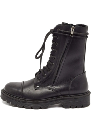 VETEMENTS 2024 lace-up chunky sole boots - Black