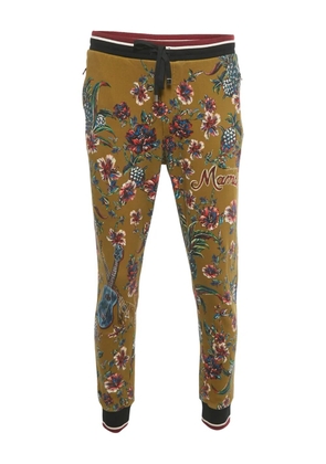 Dolce & Gabbana Pre-Owned foral-print drawstring track pants - Green