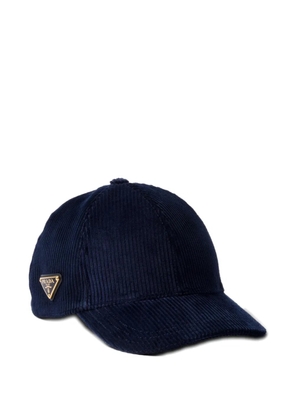 Prada corduroy baseball cap - Blue