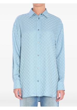 Gucci GG monogram silk shirt - Blue