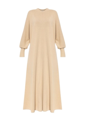 By Malene Birger Liv ribbed puff-sleeve maxi dress - Neutrals