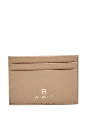 Aigner Vintage leather card holder - Neutrals
