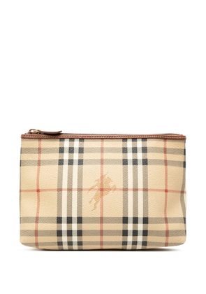 Burberry Pre-Owned 2000-2017 Haymarket Check Coated Canvas pouch - Brown