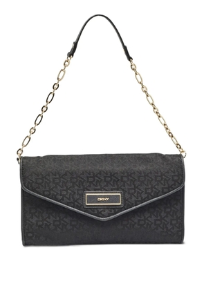 DKNY Vintage pre-owned monogram flap shoulder bag - Black