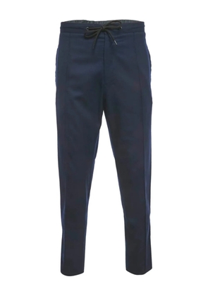 Kenzo Pre-Owned drawstring-fastening wool trousers - Blue