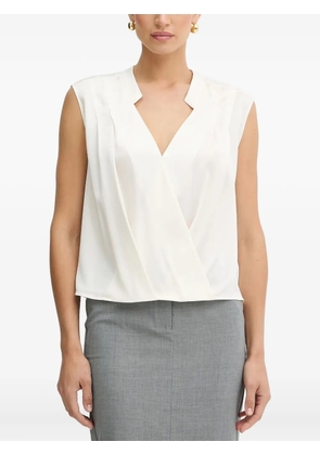 BOSS sleeveless v-neck blouse - White