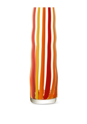 LSA International Folk striped glass vase (31cm x 9cm) - Red