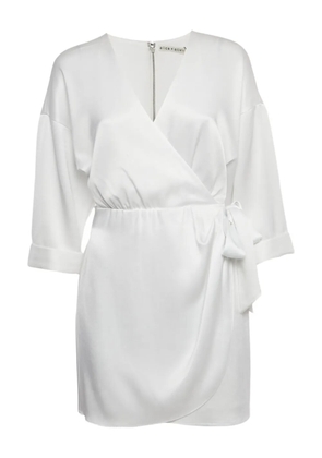 alice + olivia tie white mini dress