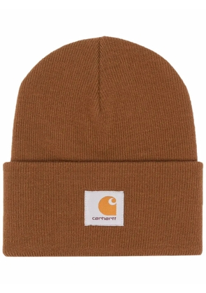 Carhartt WIP logo-patch beanie - Brown