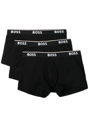 BOSS pack-of-three logo-waistband boxer briefs - Black