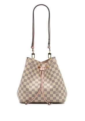 Louis Vuitton Pre-Owned 2019 Damier Azur Neonoe MM bucket bag - Pink