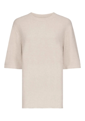 LouLou de Saison Raven short-sleeve crew-neck sweater - Neutrals
