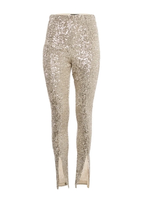 ROTATE BIRGER CHRISTENSEN sequin slit trousers - Neutrals