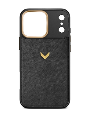 VELANTE Montserrat iPhone 17 Pro Max Saffiano-leather phone case - Black