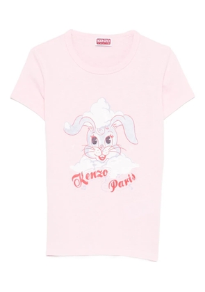 Kenzo Winter Holidays rabbit-graphic T-shirt - Pink
