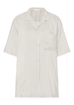 The Row striped short-sleeve shirt - White