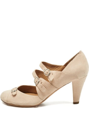 Chloé Pre-Owned Mary Jane suede strap pumps - Neutrals