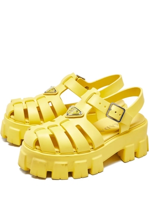 Prada Pre-Owned Monolith rubber sandals - Yellow