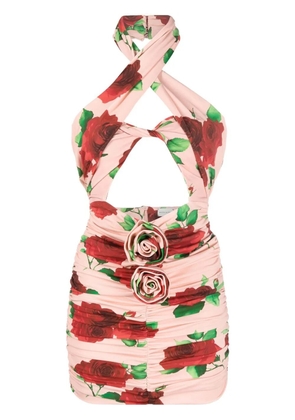 Magda Butrym floral-print cut-out minidress - Pink