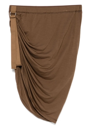 Helmut Lang asymmetric skirt - Brown