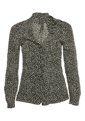 Maje tie-neck print shirt - Black