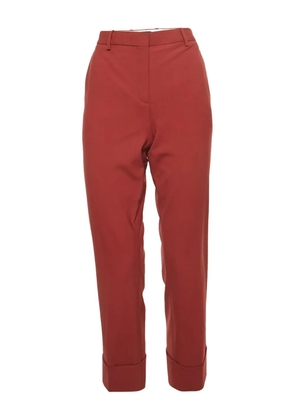 Theory L cuffed cropped trousers - Red