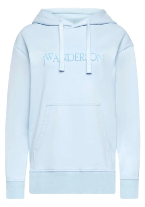 JW Anderson logo-embroidered hoodie - Blue