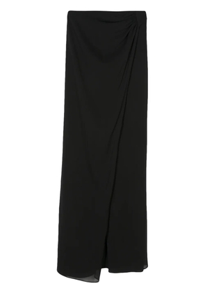 THE ANDAMANE draped-detail high-waisted skirt - Black