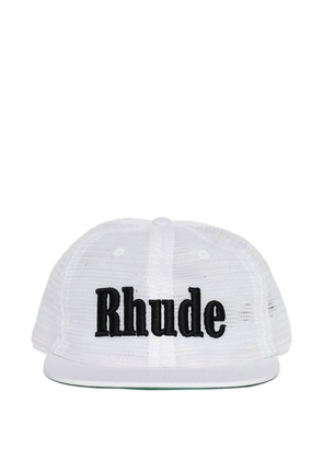RHUDE logo-embroidery mesh baseball cap - White