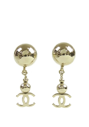 CHANEL Pre-Owned 2021 CC Gold Plated Swing Push Back Earrings costume earrings