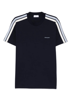 Ferragamo stripe-detail T-shirt - Blue