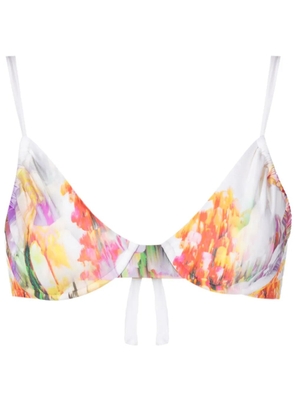 Lenny Niemeyer floral-print bikini top - White