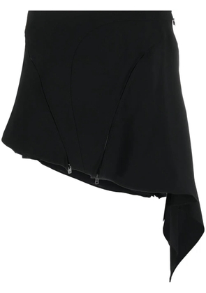 Mugler asymmetric draped miniskirt - Black