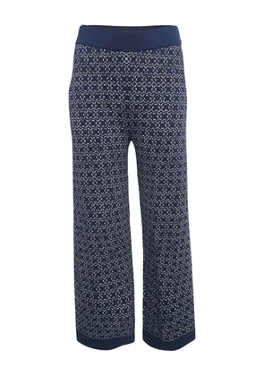 Carolina Herrera Vintage flower-print trousers - Blue