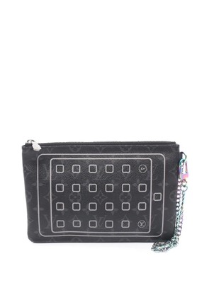 Louis Vuitton Pre-Owned 2017 Monogram Eclipse Flash Fragment iPad Case clutch bag - Black