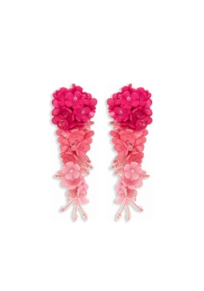 Oscar de la Renta flower-detailing earrings - Pink