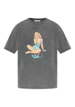 DUKE & DEXTER Pin Up Washed graphic T-shirt - Grey