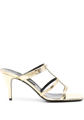 Gucci 75mm horsebit-detail leather sandals - Gold