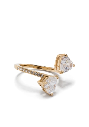 Swarovski crystal-embellishment ring - Gold