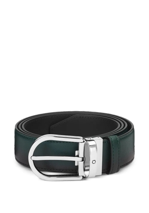Montblanc horseshoe leather belt - Green