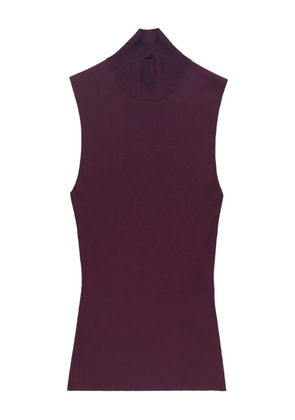 KHAITE Benita ribbed turtleneck top - Red