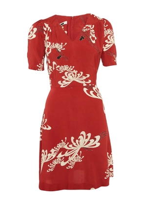 Alexander McQueen Pre-Owned puff-sleeve floral dress - Red